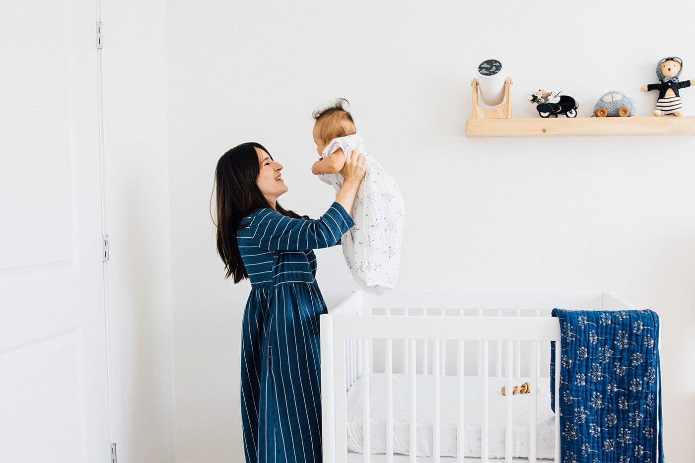 mom-and-baby-in-minimalist-nursery